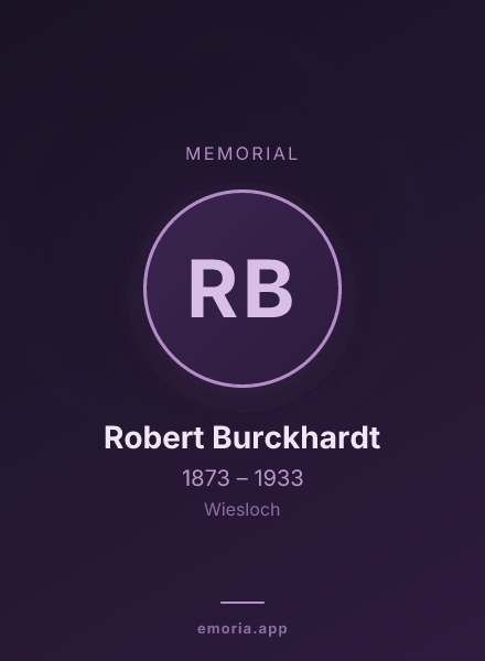 Memorial portrait of Robert Burckhardt