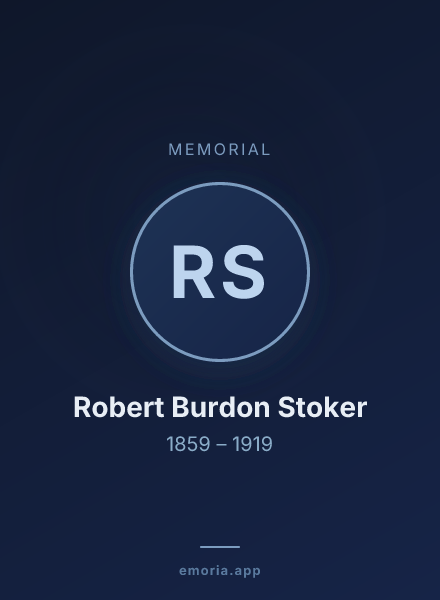 Memorial portrait of Robert Burdon Stoker