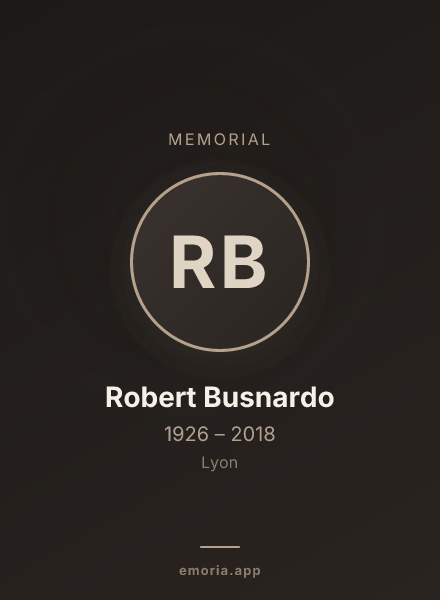 Memorial portrait of Robert Busnardo