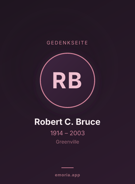Gedenkportrait von Robert C. Bruce