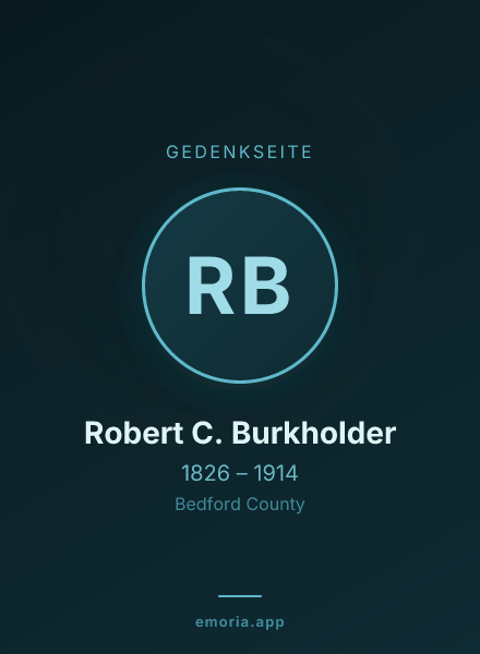 Gedenkportrait von Robert C. Burkholder