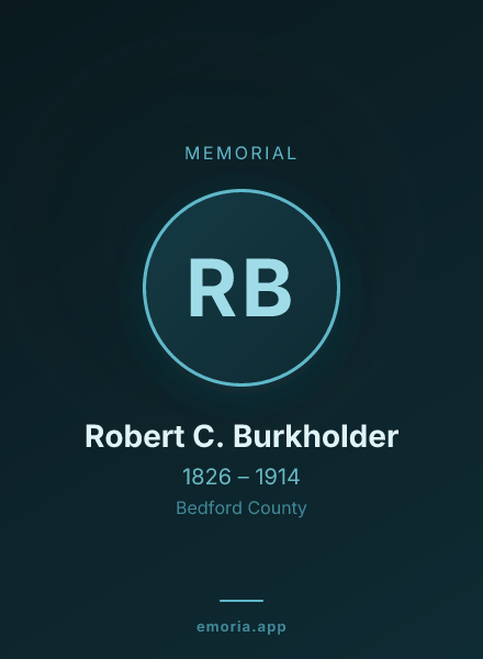 Memorial portrait of Robert C. Burkholder