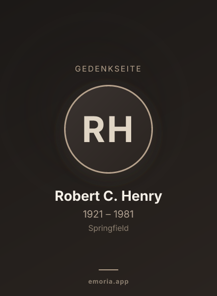 Gedenkportrait von Robert C. Henry