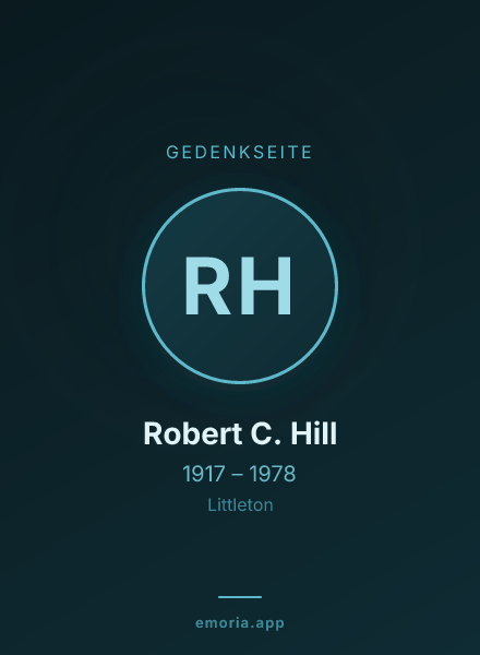Gedenkportrait von Robert C. Hill