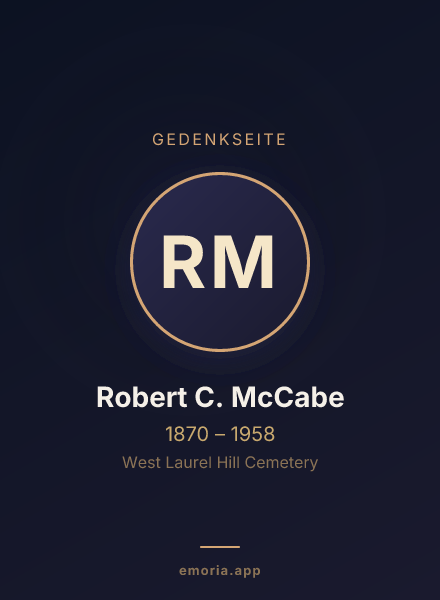 Gedenkportrait von Robert C. McCabe