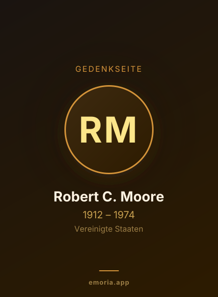 Gedenkportrait von Robert C. Moore