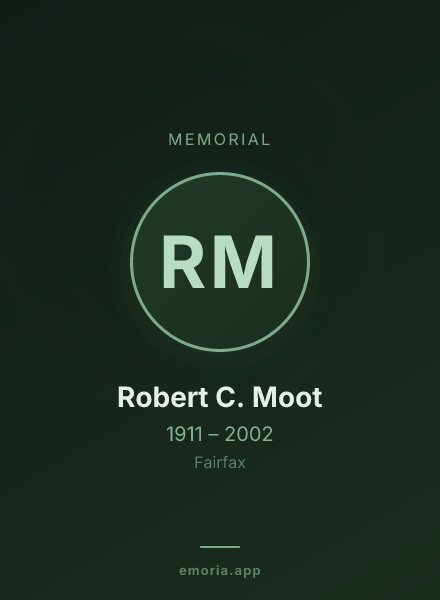 Memorial portrait of Robert C. Moot