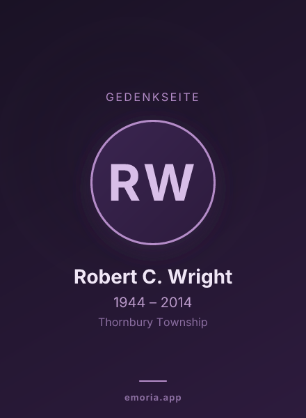 Gedenkportrait von Robert C. Wright