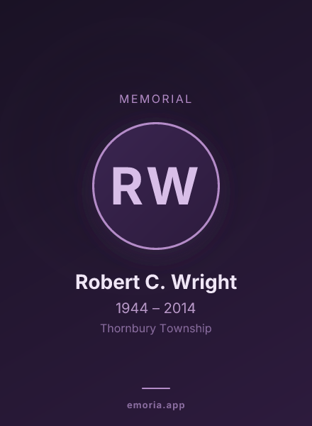 Memorial portrait of Robert C. Wright