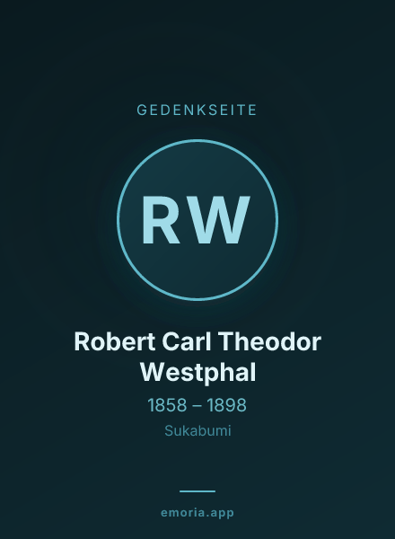 Gedenkportrait von Robert Carl Theodor Westphal
