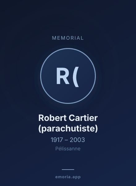 Memorial portrait of Robert Cartier (parachutiste)