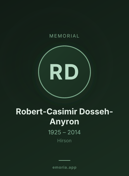 Memorial portrait of Robert-Casimir Dosseh-Anyron
