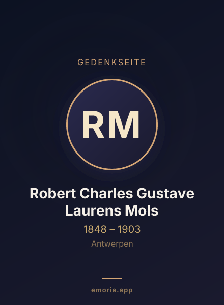 Gedenkportrait von Robert Charles Gustave Laurens Mols