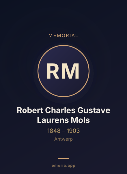 Memorial portrait of Robert Charles Gustave Laurens Mols