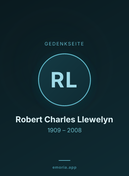 Gedenkportrait von Robert Charles Llewelyn