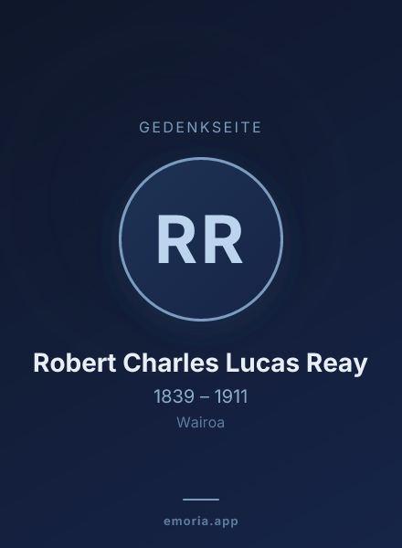 Gedenkportrait von Robert Charles Lucas Reay
