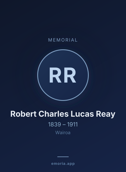 Memorial portrait of Robert Charles Lucas Reay