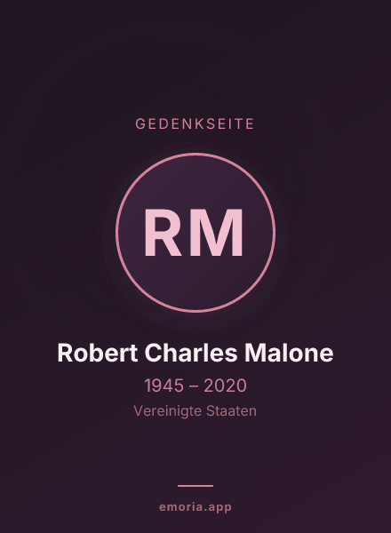 Gedenkportrait von Robert Charles Malone
