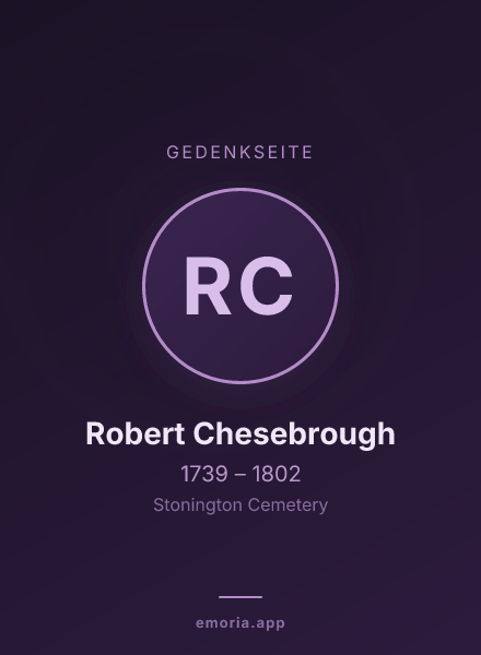 Gedenkportrait von Robert Chesebrough
