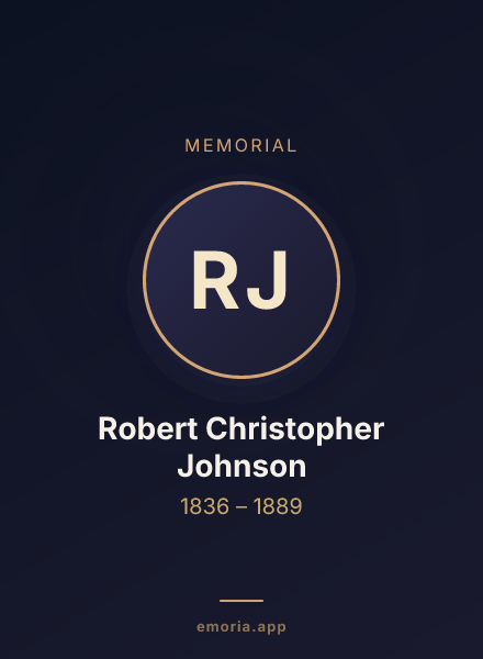 Memorial portrait of Robert Christopher Johnson