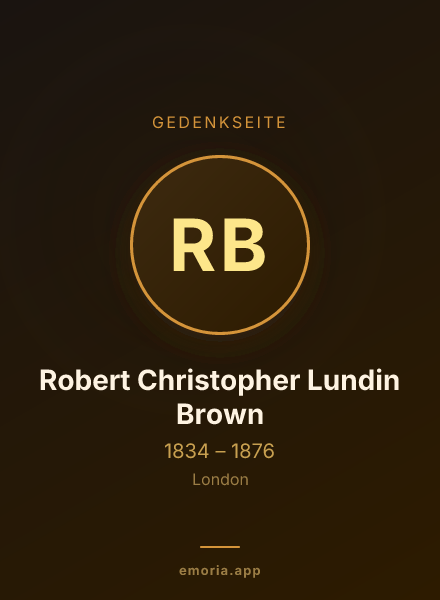 Gedenkportrait von Robert Christopher Lundin Brown
