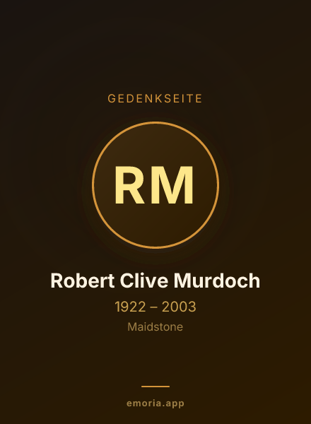 Gedenkportrait von Robert Clive Murdoch