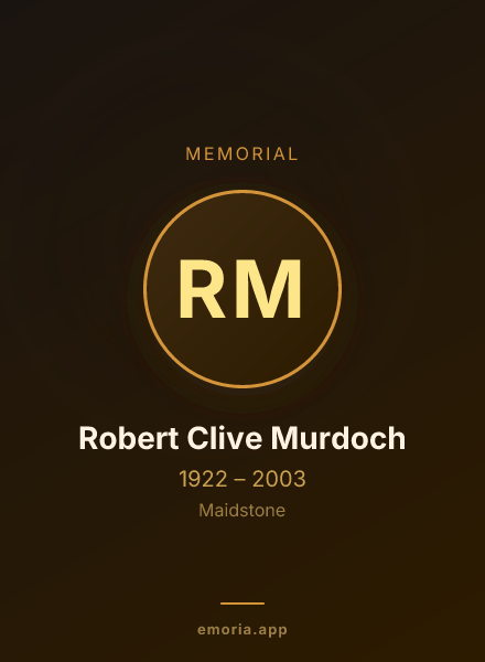 Memorial portrait of Robert Clive Murdoch