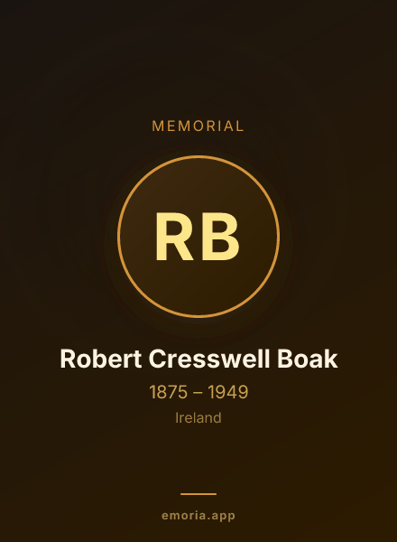 Memorial portrait of Robert Cresswell Boak