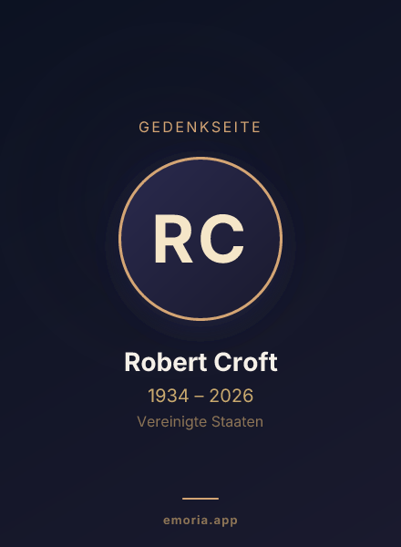 Gedenkportrait von Robert Croft