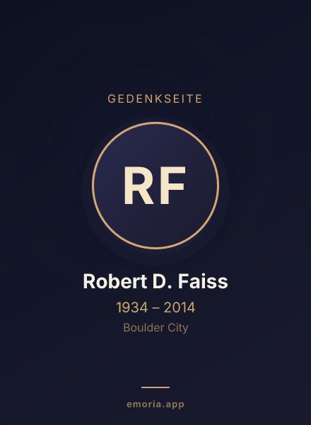 Gedenkportrait von Robert D. Faiss