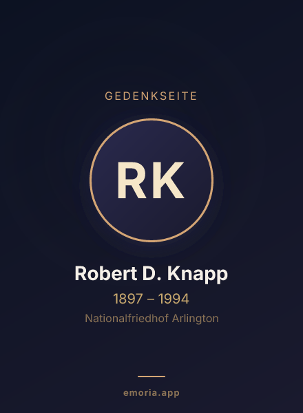 Gedenkportrait von Robert D. Knapp