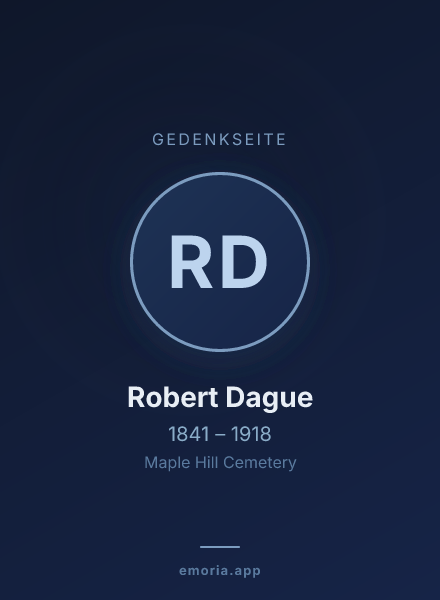 Gedenkportrait von Robert Dague