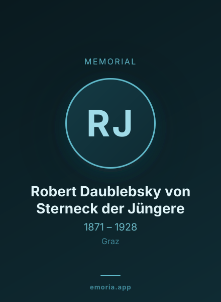 Memorial portrait of Robert Daublebsky von Sterneck der Jüngere
