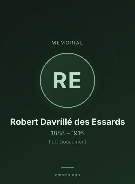Memorial portrait of Robert Davrillé des Essards