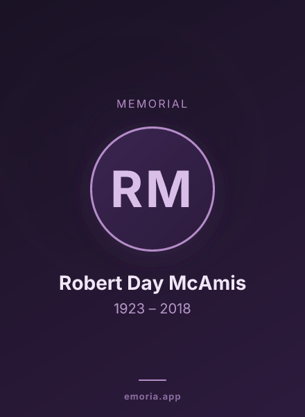 Memorial portrait of Robert Day McAmis