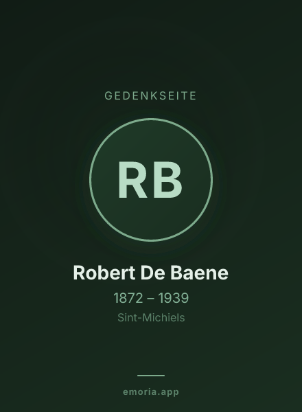 Gedenkportrait von Robert De Baene