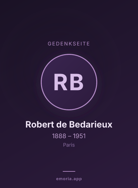 Gedenkportrait von Robert de Bedarieux