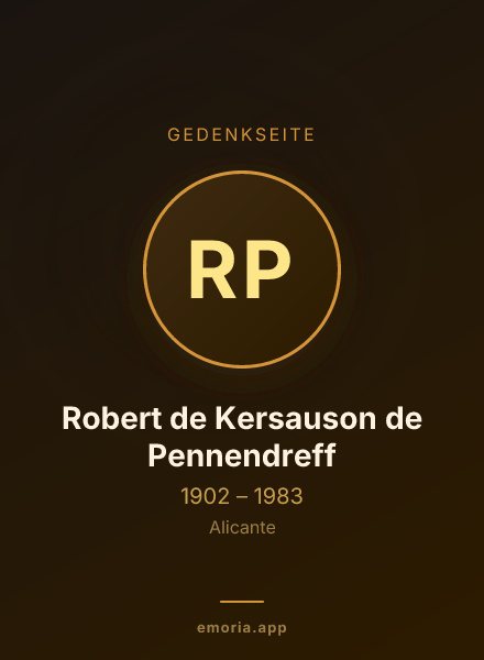 Gedenkportrait von Robert de Kersauson de Pennendreff