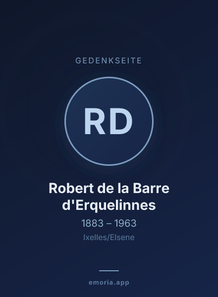 Gedenkportrait von Robert de la Barre d'Erquelinnes