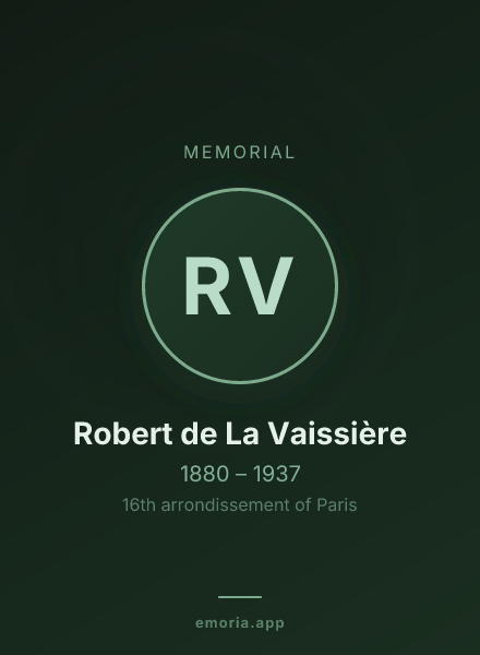 Memorial portrait of Robert de La Vaissière
