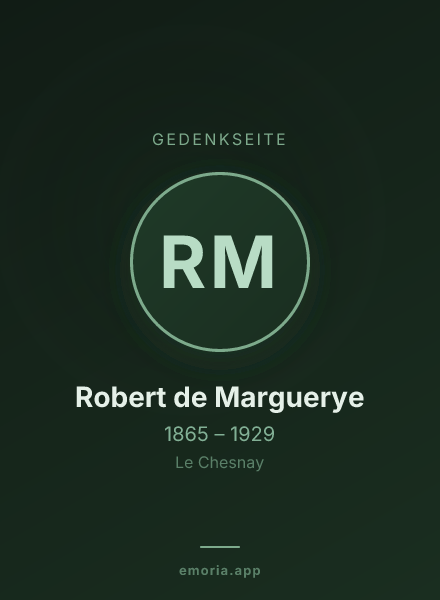Gedenkportrait von Robert de Marguerye