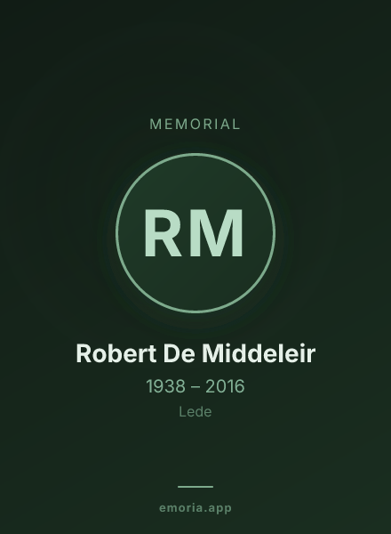Memorial portrait of Robert De Middeleir