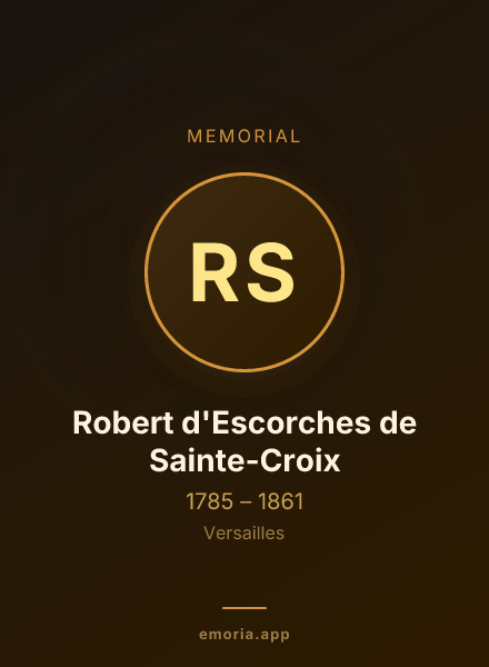 Memorial portrait of Robert d'Escorches de Sainte-Croix