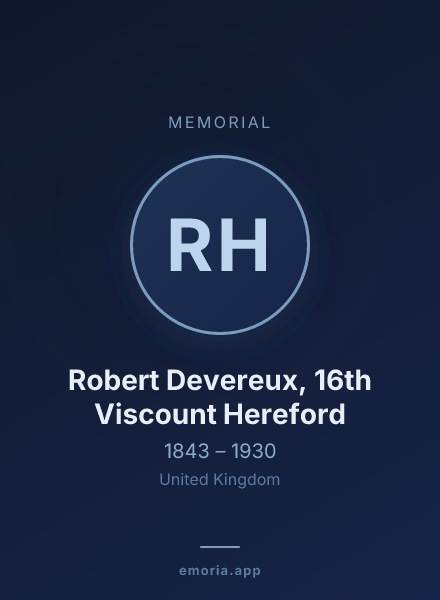 Memorial portrait of Robert Devereux, 16th Viscount Hereford