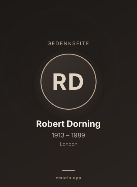 Gedenkportrait von Robert Dorning