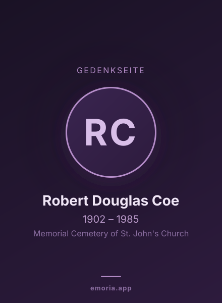 Gedenkportrait von Robert Douglas Coe