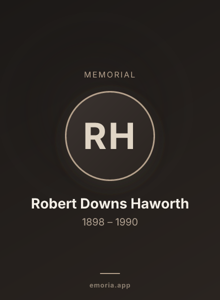 Memorial portrait of Robert Downs Haworth