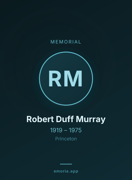 Memorial portrait of Robert Duff Murray