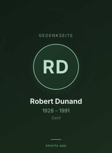Gedenkportrait von Robert Dunand