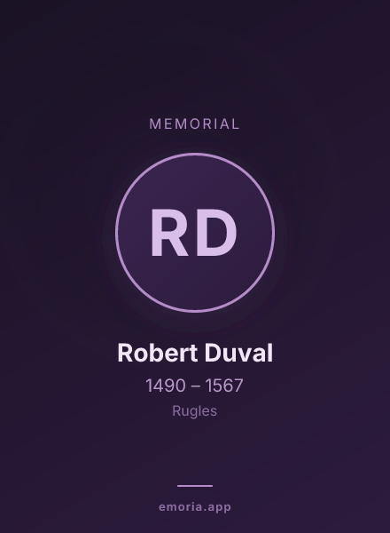 Memorial portrait of Robert Duval